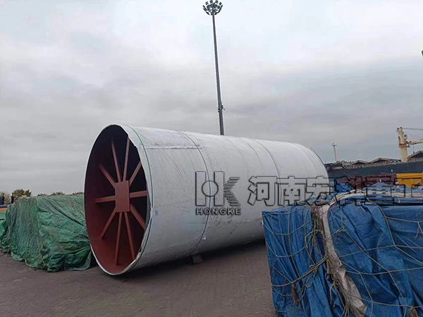 发往天津港口的海绵铁回转窑生产线设备