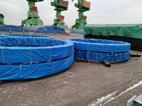 发往天津港口的海绵铁回转窑生产线设备